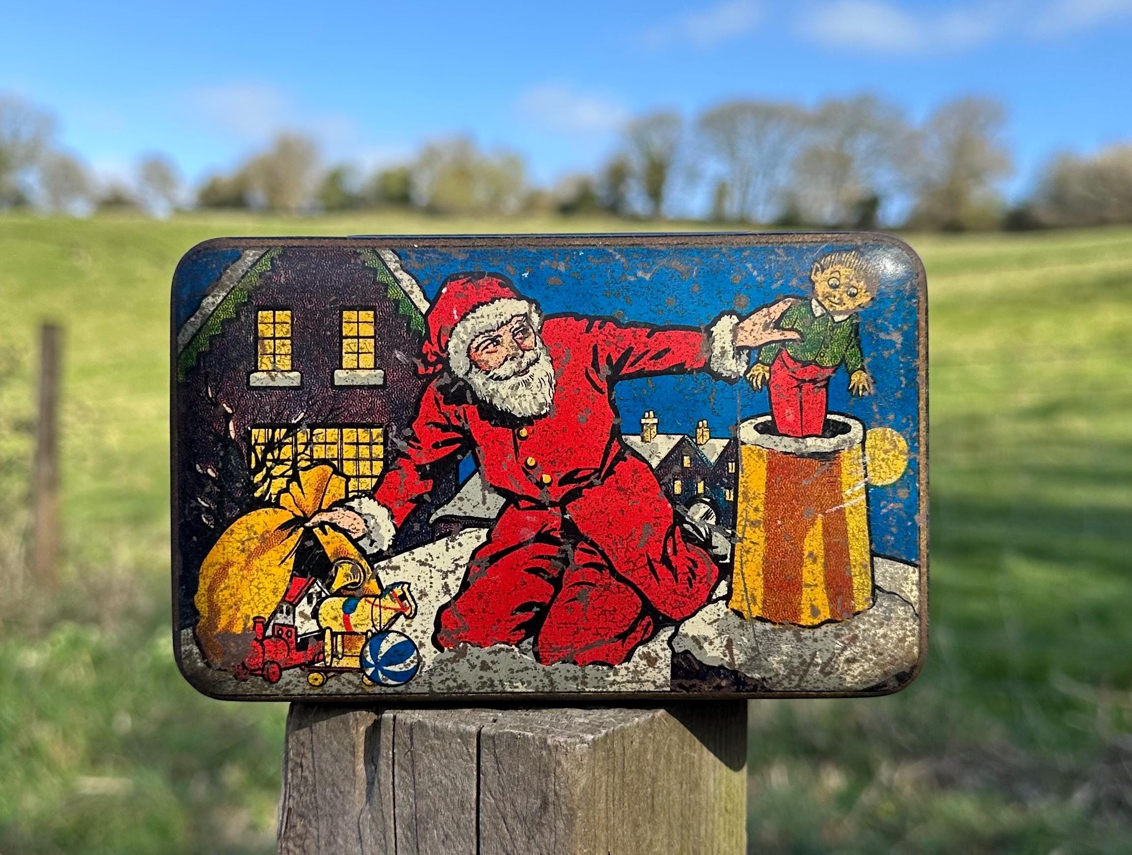 Rare Lovell's 'Toffee Rex' Father Christmas Tin (Newport and Manchester)