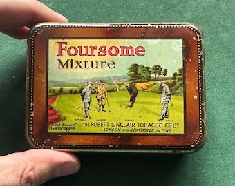 robert sinclair tobacco Rare 4oz Vintage Robert Sinclair 'foursome Mixture' Tobacco Tin