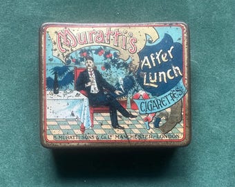 bishops move tobacco tin Antique 1920's Bishops Move Tobacco Tin