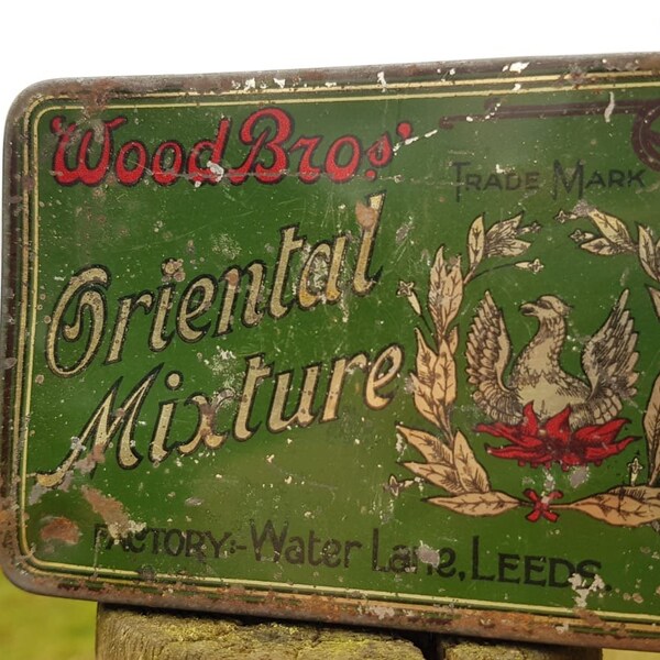 Scarce Wood Bros. Oriental Mixture Tobacco Tin (Leeds)