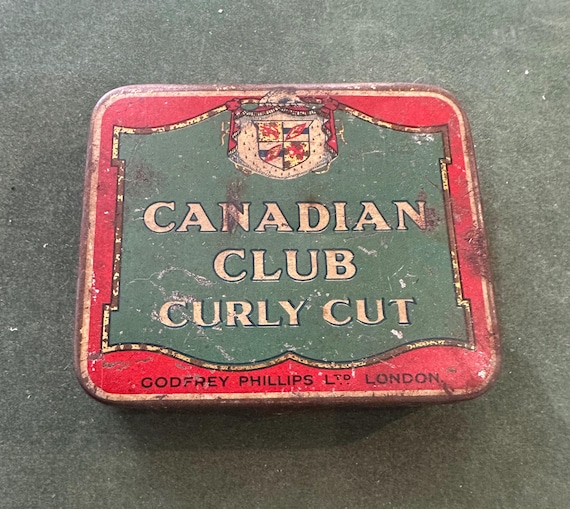 curly cut tobacco Scarce Godfrey Phillips 'canadian Club' Curly Cut Tobacco Tin