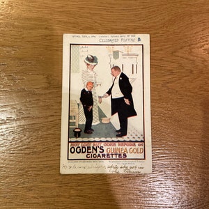 Seltene OGDEN Guine Gold Zigaretten Werbepostkarte, Poststempel 1905