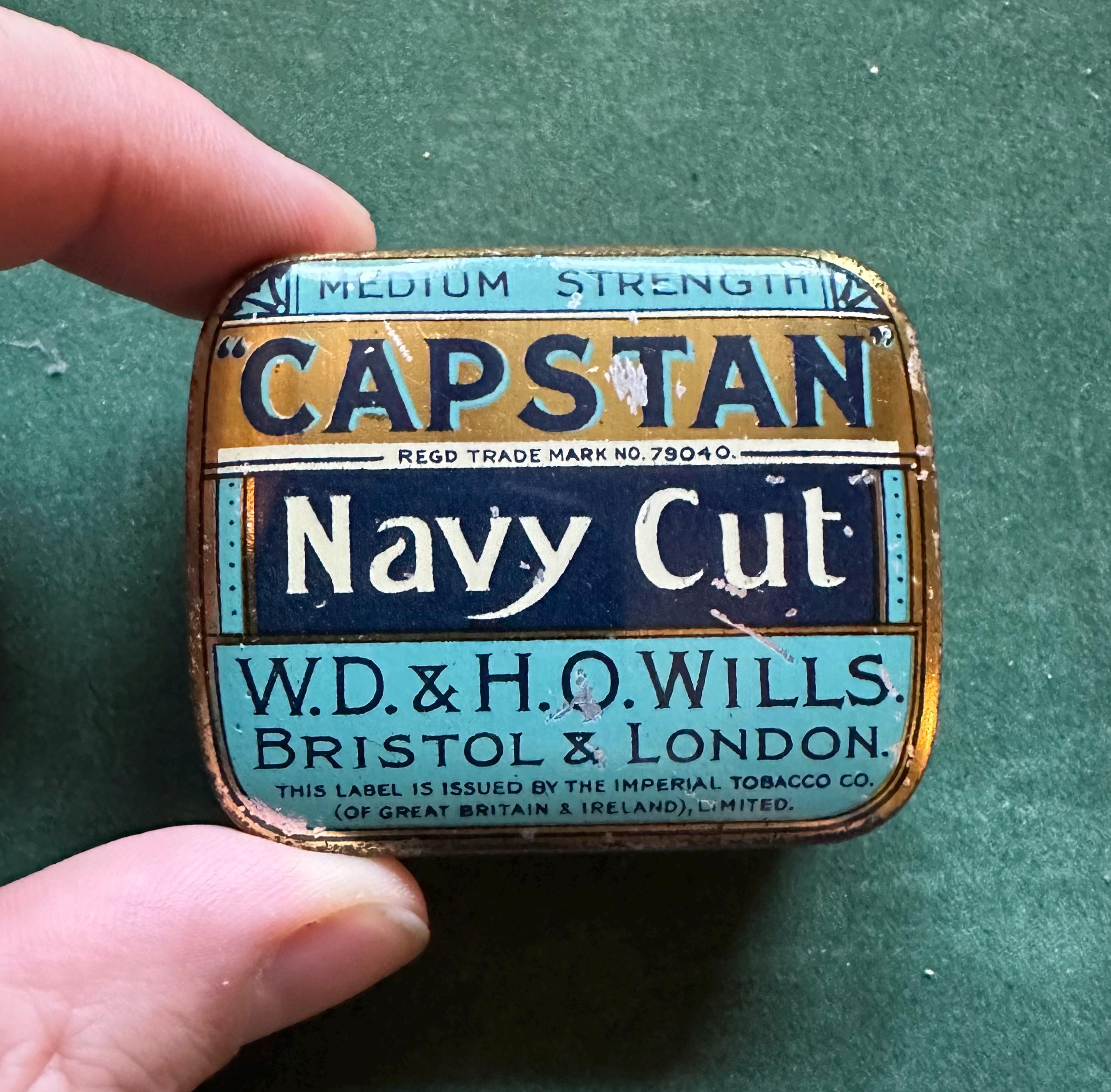 navy cut tobacco Vintage Wills 'medium' Capstan Navy Cut 1oz Tobacco Tin