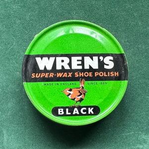 Vintage &#39;Wren&#39;s&#39; Super-Wax Shoe Polish (Black)