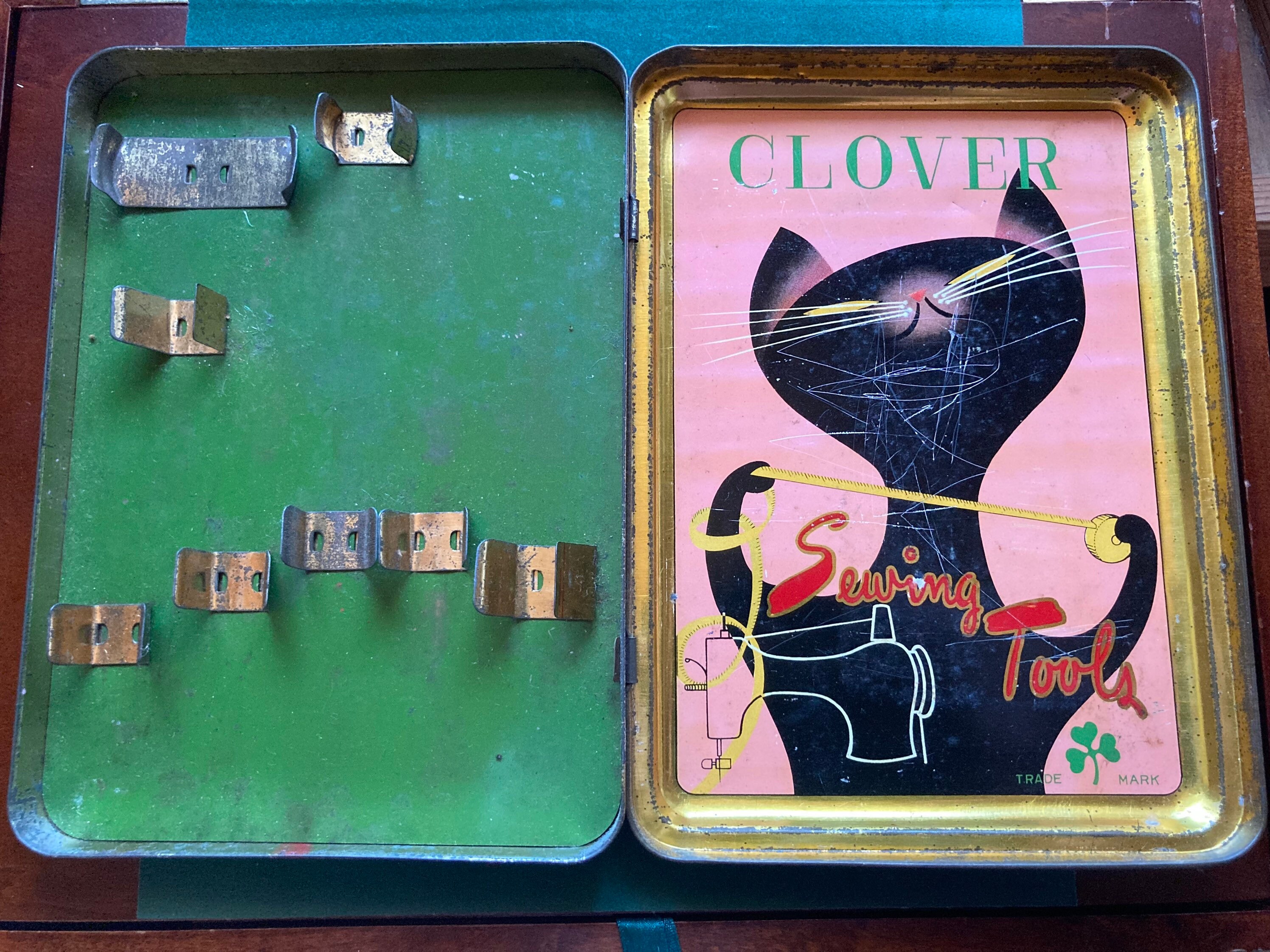 Unusual Vintage Clover Sewing Tools Tin Etsy