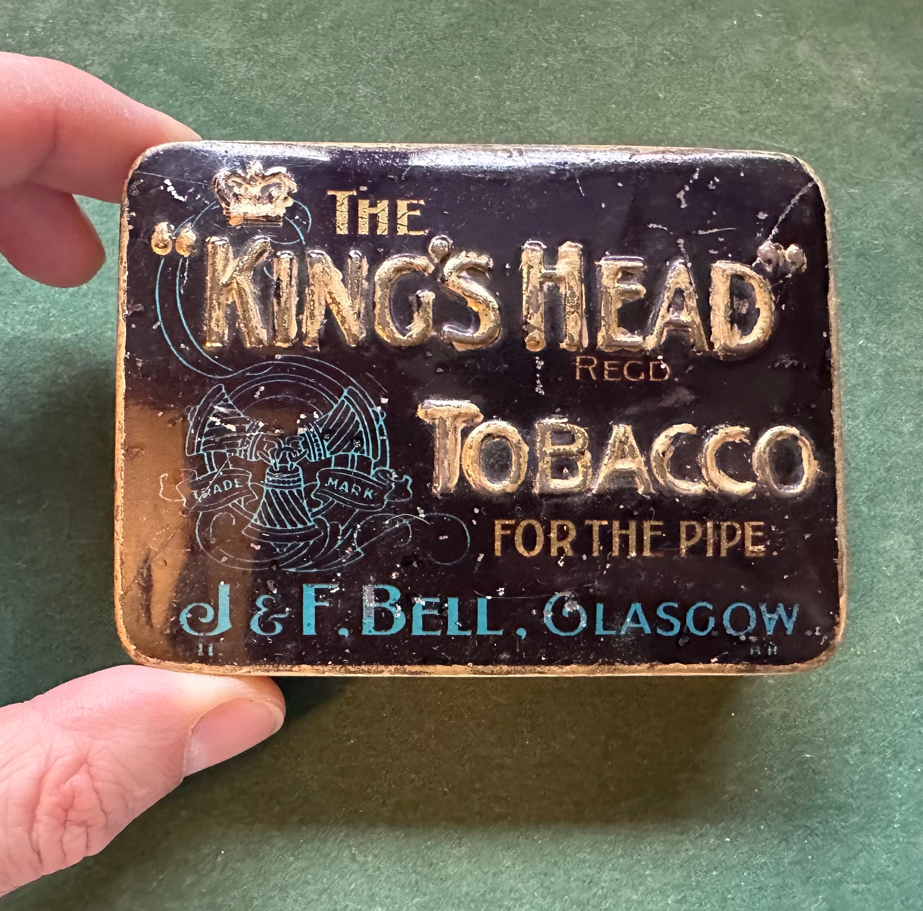 j and f tobacco Scarce Vintage & Bell 2oz "three Nuns" Round Tin Scarce Vintage J & F