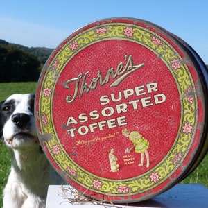 Vintage Thorne&#39;s Super Assorted Toffee 4lb Shop Tin (Leeds)