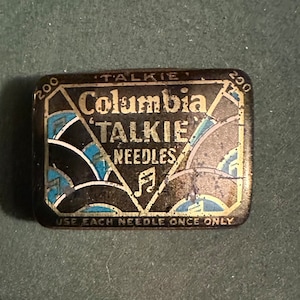 Vintage kolumbianische 200 &#39;TALKIE&#39; Nadeln Gramophone Needle Dose (leer)