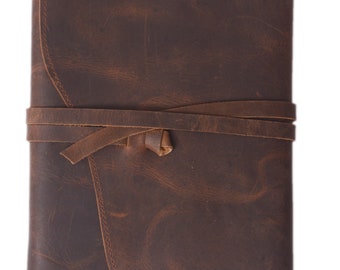 Lay Flat Refillable Journal / Sketchbook,   Premium Distressed Leather  Lined / Unlined Paper