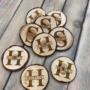 Custom Log Slice Coaster - 1 Hand Made Wooden Coaster Perfect For Home, Office, Bar, Desk, Housewarming, Wedding, Anniversary, Birthday Gift