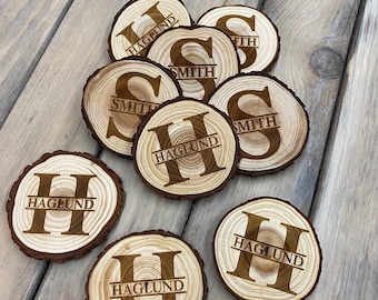 Custom Log Slice Coaster - 1 Hand Made Wooden Coaster Perfect For Home, Office, Bar, Desk, Housewarming, Wedding, Anniversary, Birthday Gift