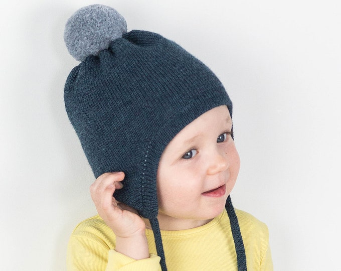 Baby Kinder Mädchen Jungen Doppel Pom Poms Hut Winter Warm Strickmütze Outdoor Baby Kinder Mädchen Jungen Doppel Pom Poms Hut Winter Warm Strickmütze Outdoor