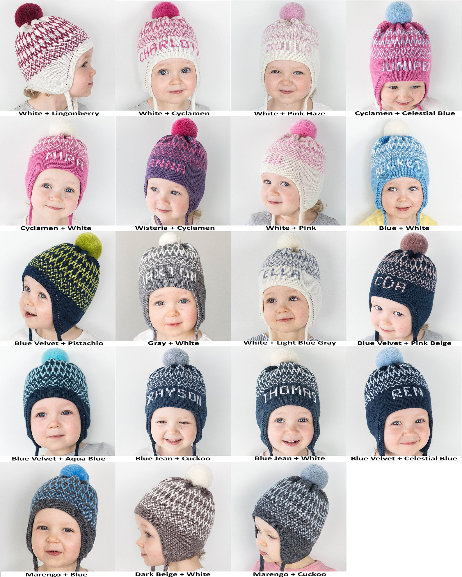 Personalized toddler winter hat and scarf set Custom kids Etsy