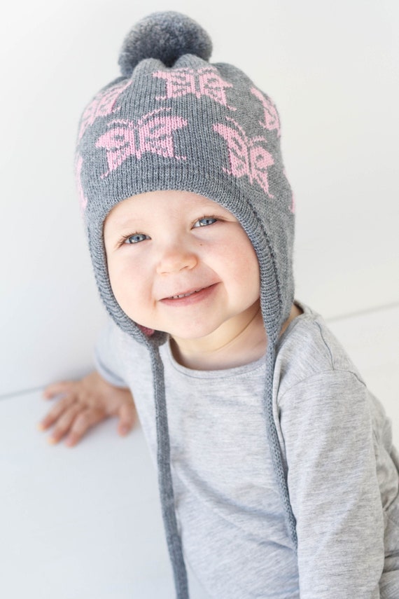 Children/'s Boys Girls Personalise Name 4 Colours Unique pom pom Winter Hats 3-10
