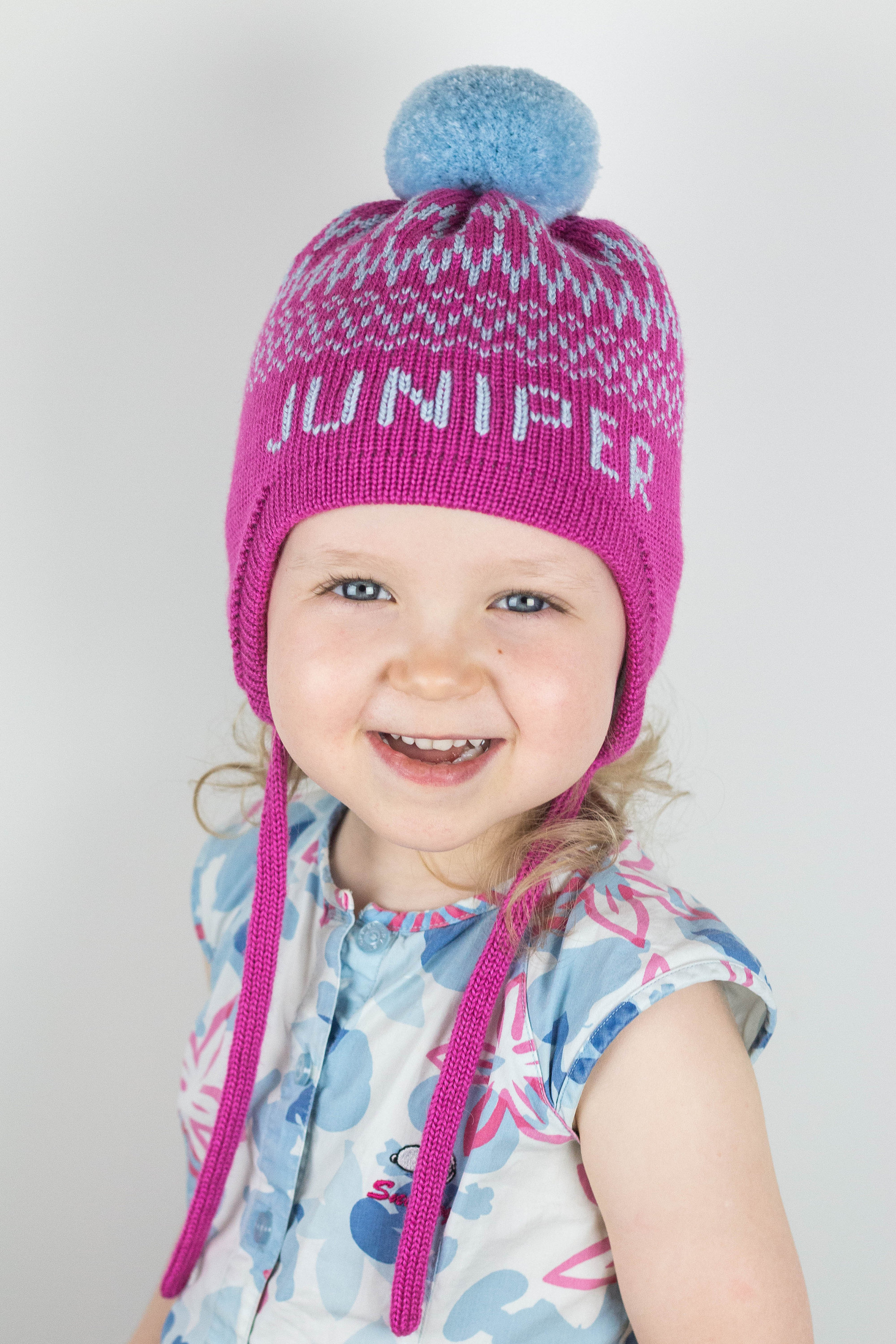 Personalized ear flap knit hat for kids with name Custom Etsy