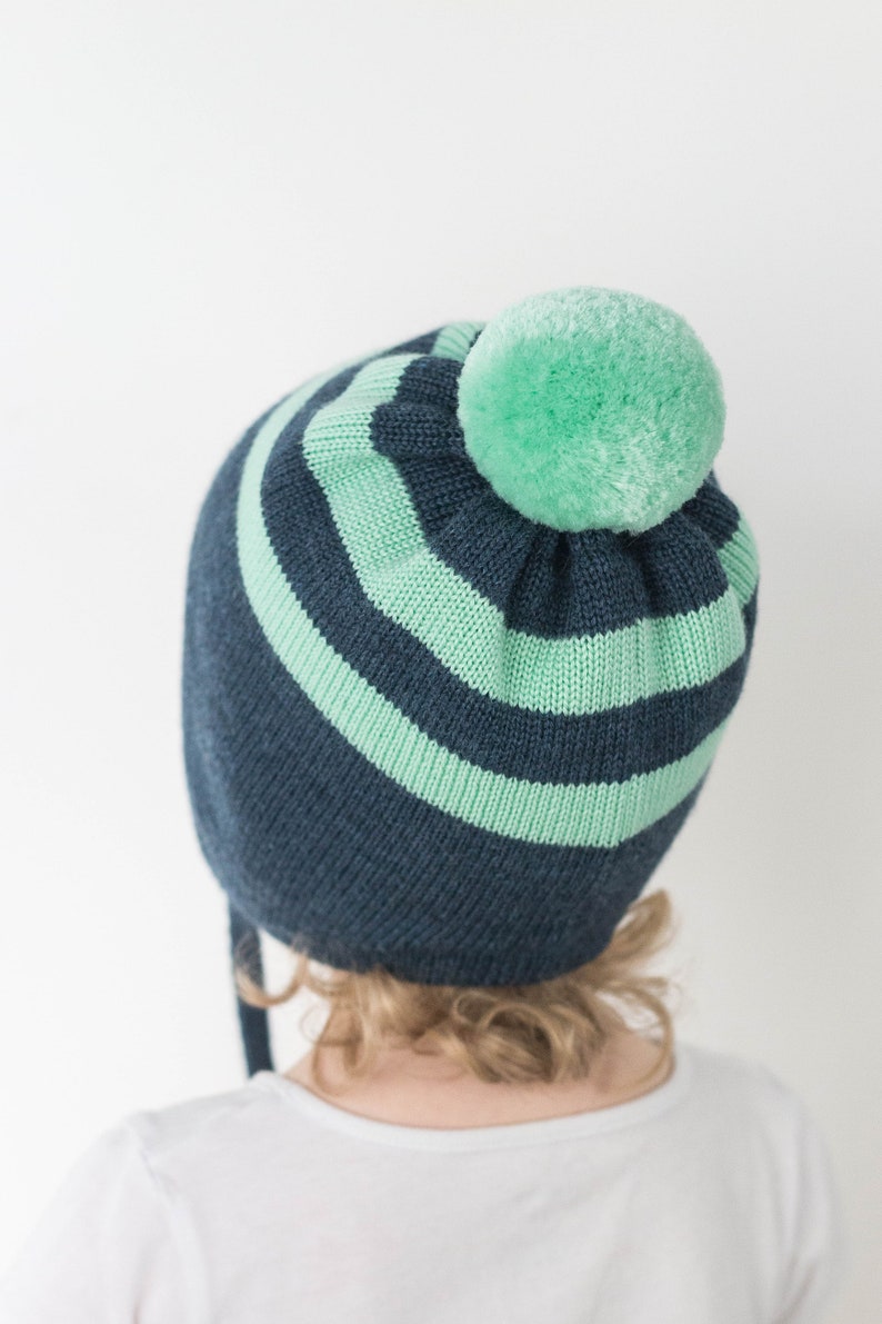Personalized winter hats for kids with stripes Toddler Etsy