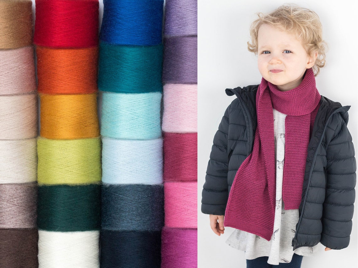 Custom color and size knit scarf for toddlers kids adults / Etsy