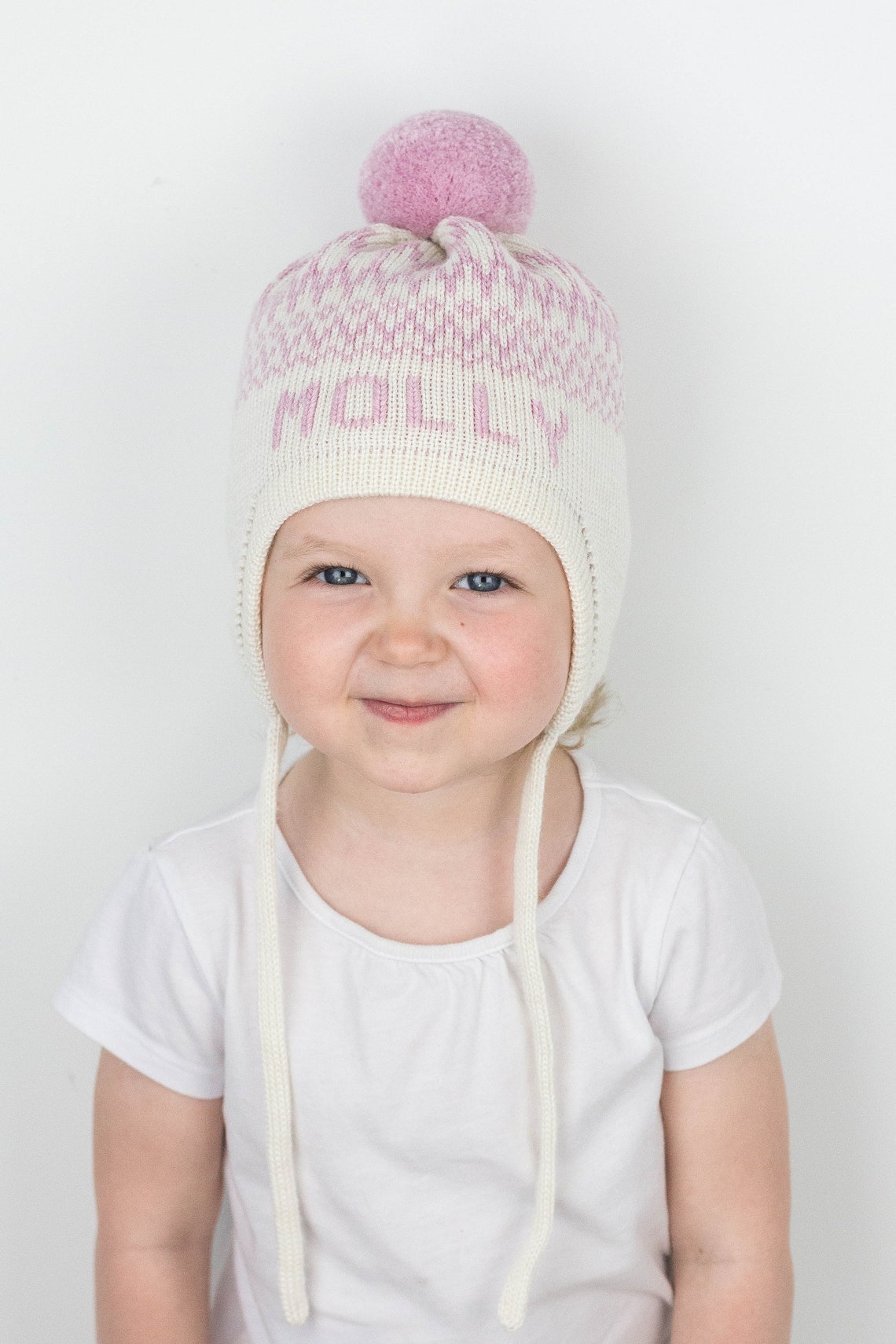 Personalized Girls Winter Hat With Name Toddler Girl Custom Etsy
