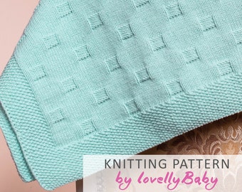 Newborn Baby Blanket Knitting Pattern – Knit Squares (PDF Pattern)