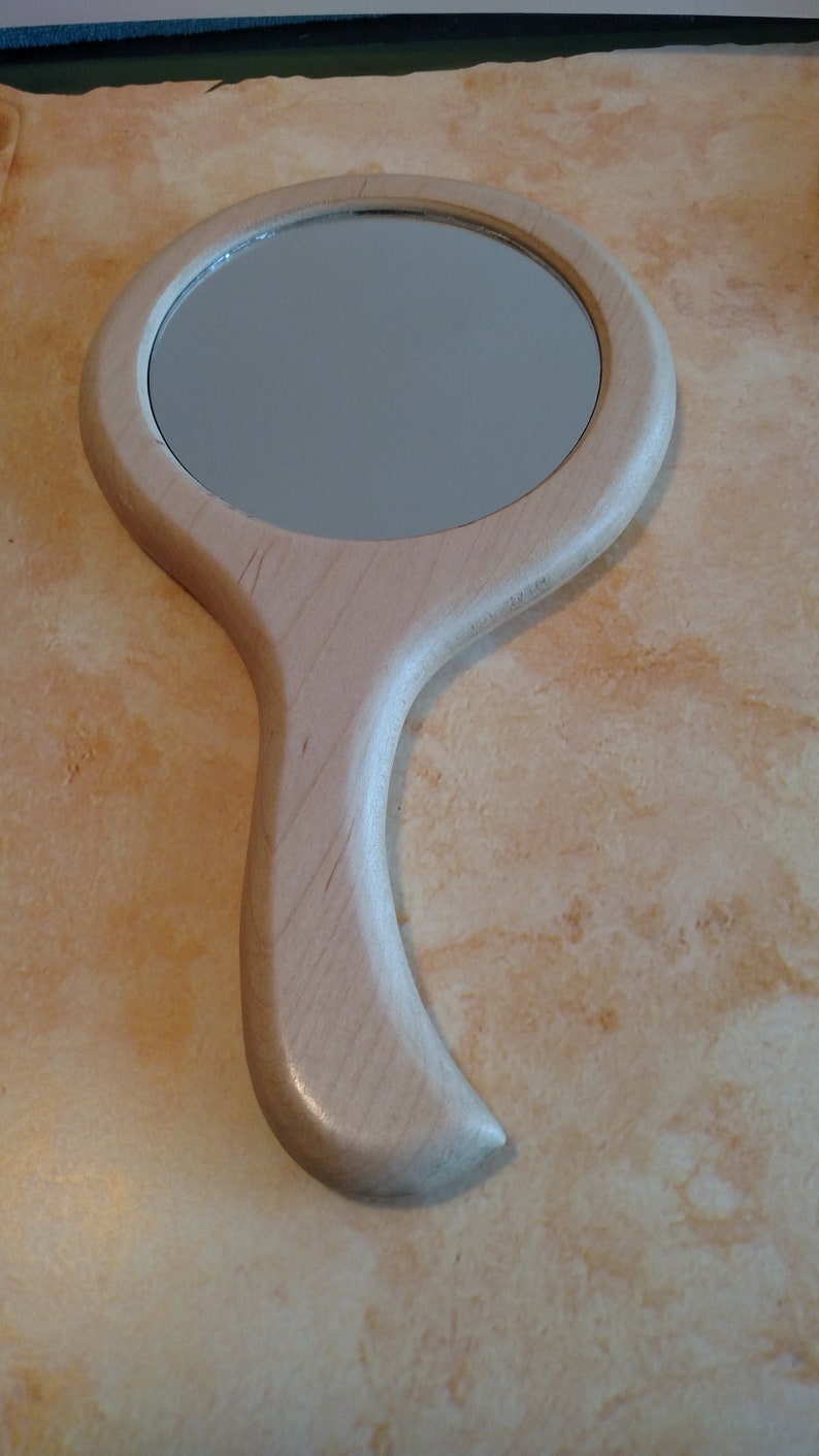 Maple Hand Held Wood Mirrorswood Hand Mirrorshand Etsy
