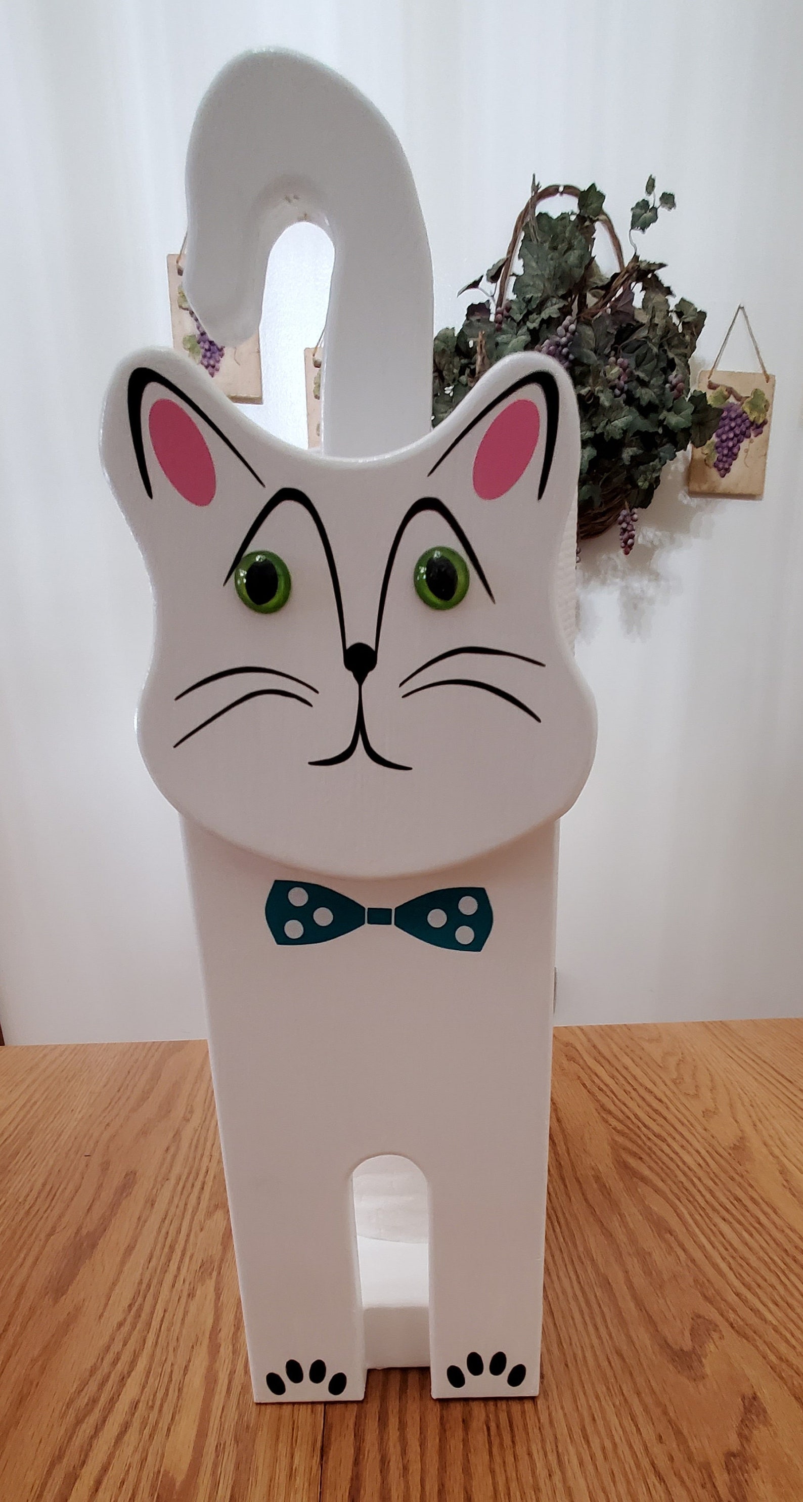 Cat Paper Towel Holder-bathroom Tissue Holder-kitchen - Etsy