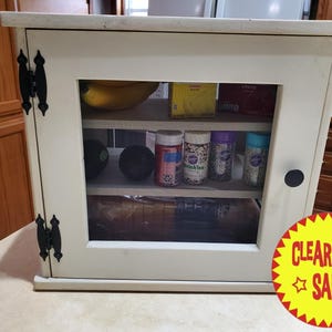 Handcrafted Pine Bread Box: Vintage Kitchen Storage Cabinet