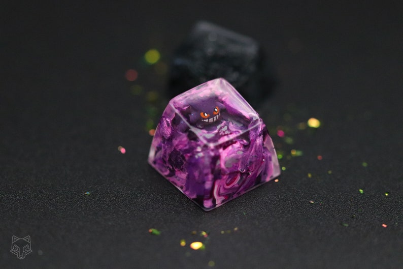 Pokemon Gengar Resin Keycap Handmade - Pokemon Artisan Keycap - Profil SA 