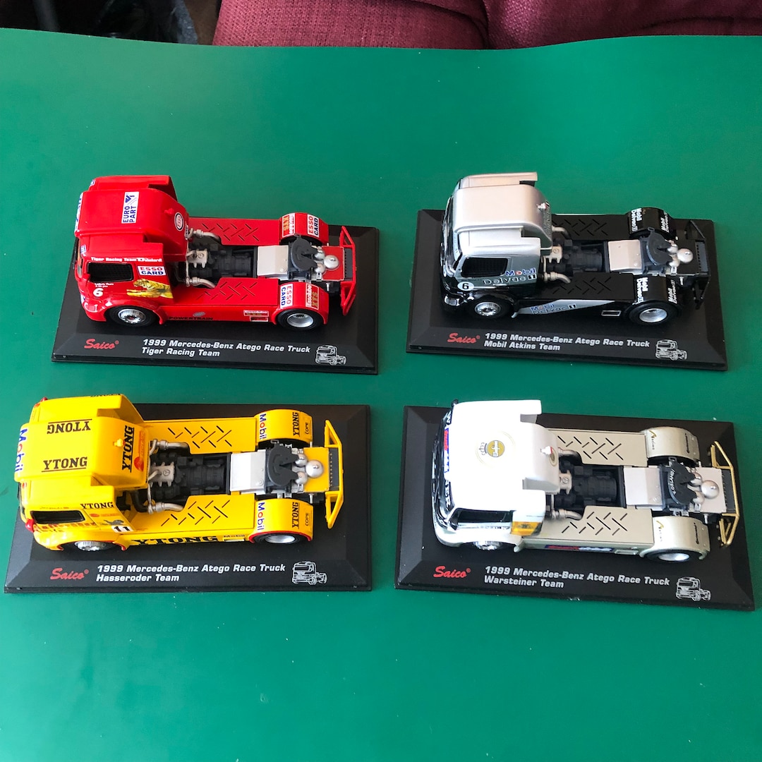 Saico Die Cast Models of 1999 Mercedes-benz Atego Race Trucks. 4 ...