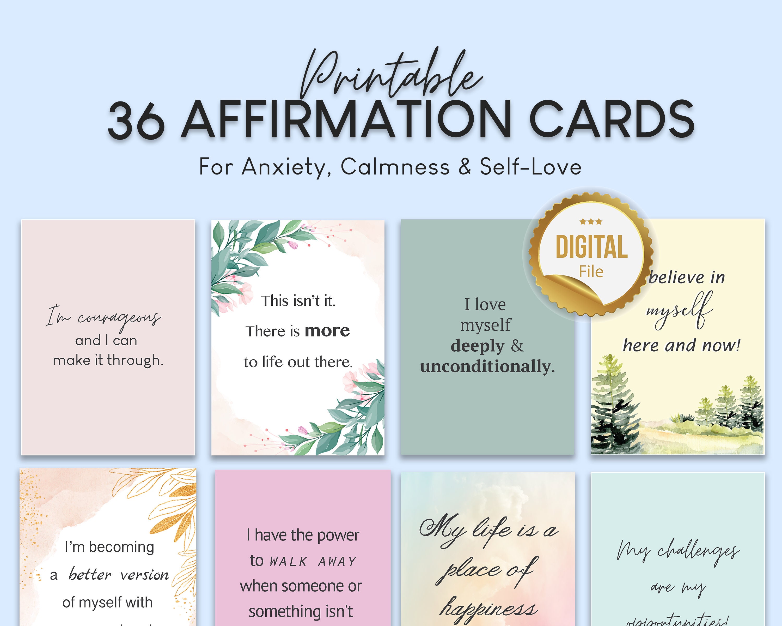 Affirmation Cards Positive Affirmations Printable, 59% OFF