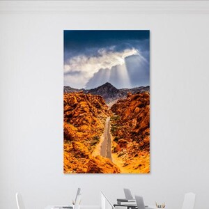 Valley of Fire, Nevada Desert Photo Print Landscape Photograph, Las Vegas Fine Art Wall Art Decor, Desert Art, Road Photography, Canyonland