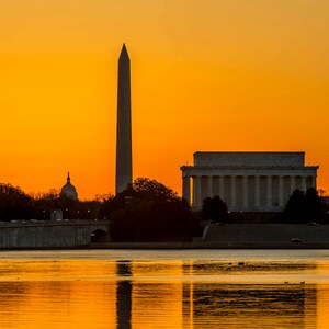 US Capitol, Washington Monument, Lincoln Memorial, Washington DC Photography, DC Wall Art, Dc Photo, National Mall Print, Architecture