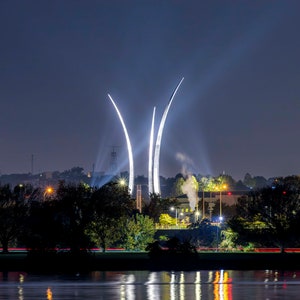 Air Force Memorial Arlington Virginia, Veterans, Retirement Gift, DC Wall Art Decor, Night photo, Fine Art Print, Washington DC Photography