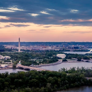 Monuments from Air, National Mall, Washington Monument, US Capitol, Washington DC Photography, DC Wall Art print, Jefferson Lincoln Memorial