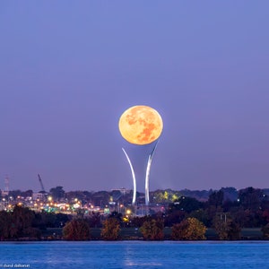 Air Force Memorial Arlington Virginia, Veterans, Retirement Gift, DC Wall Art Decor, Night photo, Fine Art Print, Washington DC Photography