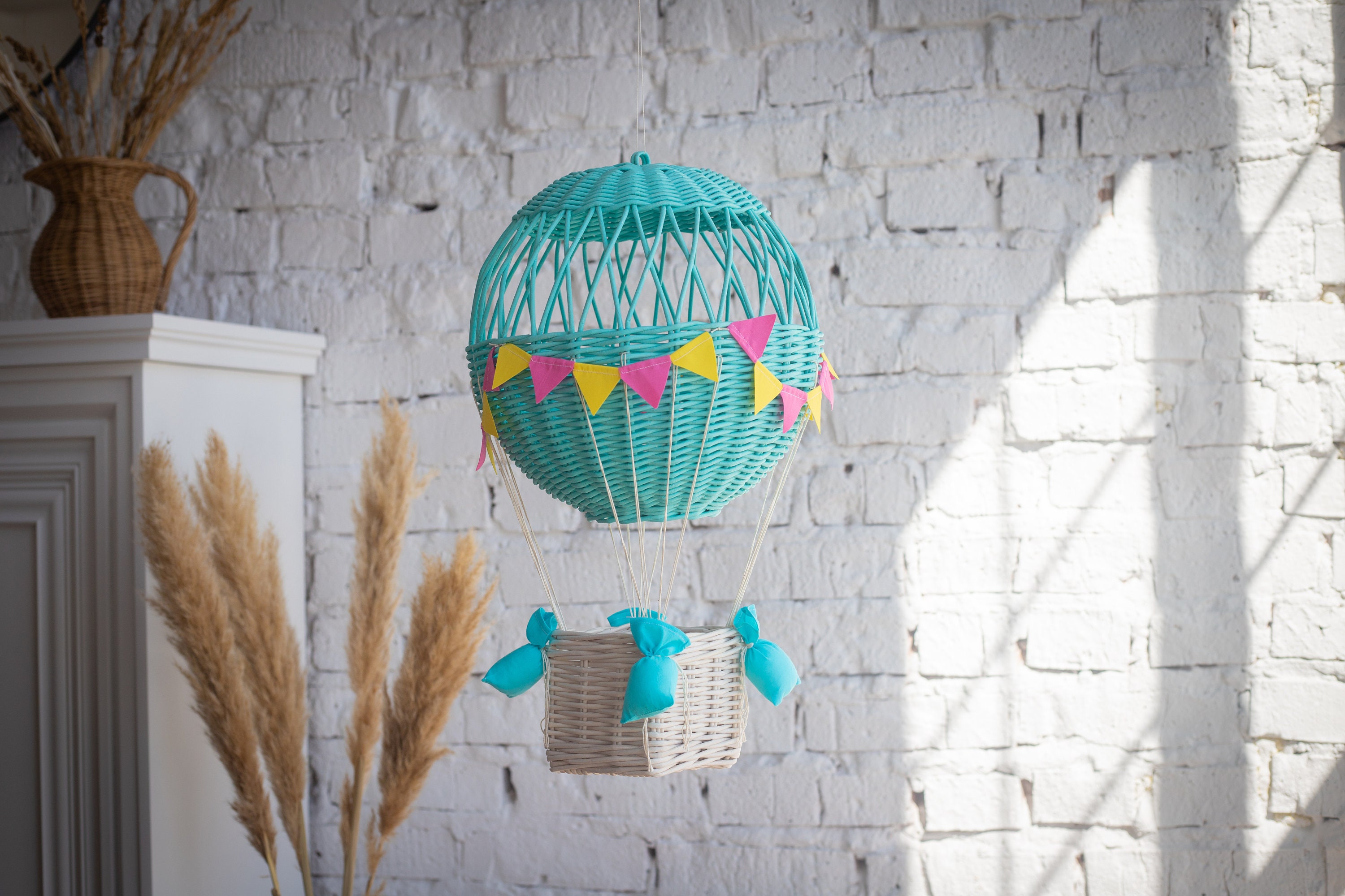 Hot air balloon for travel nursery decor Etsy