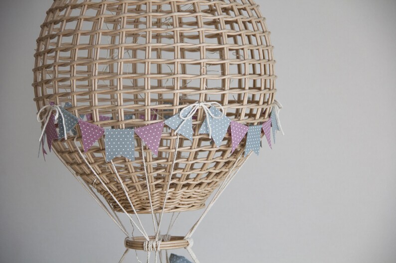 Hanging Lampshade Hot Air Balloon Night Light With LED String Etsy