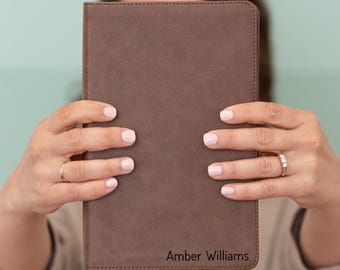 Personalized KJV Bible with Name Engraved, Single-Column Personal Size Bible, Custom Bible Engraved Name, King James Version, Baptism Gifts