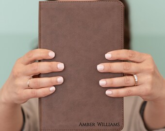 Personalized KJV Bible with Name Engraved, Single-Column Personal Size Bible, Custom Bible Engraved Name, King James Version, Baptism Gifts