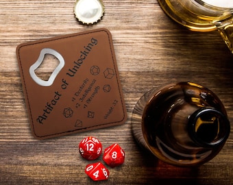 Dungeons and Dragons Artifact of Unlocking, DnD Coaster Bottle Opener, DnD Gift for Men, Dungeon Master Gift, DnD Stuff, D&D Gifts