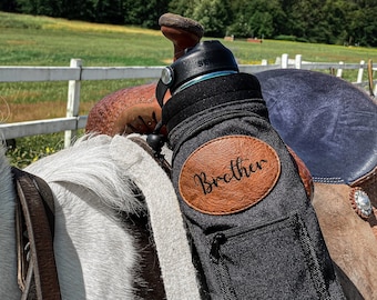 Horse Saddle Water Bottle Holder Personalized | Multi Pocket Horse Saddle Drink Holder up to 40oz | Horse Gifts | Horse Stuff | Horse Tack