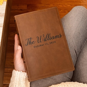 Personalized NKJV Family Bible, Custom Engraved Family Wide-Margin Reference Bible, Wedding Gifts, Christian Gifts, Family Bible for Wedding