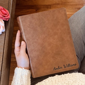 Personalized KJV Bible with Name Engraved, KJV Wide-Margin Bible, Custom Bible Name Engraved, King James Version Holy Bible, Baptism Gifts