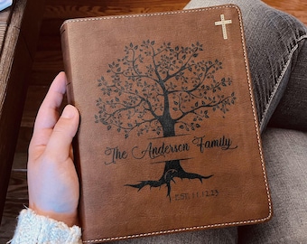Personalized NIV Family Bible, Custom Engraved NIV Family Tree Journaling Bible, Wedding Gifts, Christian Gifts, Family Bible for Wedding