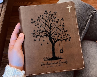 Personalisierte NIV Familienbibel, individuell gravierte NIV Stammbaum Journaling Bibel, Hochzeitsgeschenke, Christliche Geschenke, Familienbibel für die Hochzeit