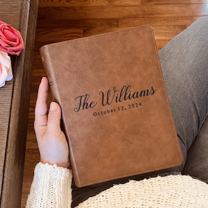 Personalized KJV Family Bible, Custom KJV Wide-Margin Family Bible, Engraved Bible, Wedding Gifts, Christian Gifts, Family Bible for Wedding