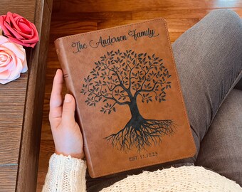 Personalisierte Familienbibel | Benutzerdefinierte KJV Stammbaum Bibel | Gravierte Bibel Hochzeitsbibel Christliche Geschenke Familienbibel für Hochzeit