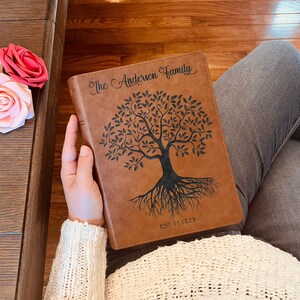 Personalized Family Bible | Custom KJV Family Tree Wide Margin Bible | Engraved Bible Wedding Bible Christian Gifts Family Bible for Wedding