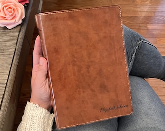 Personalized ESV Bible with Name Engraved, ESV Wide-Margin Bible, Custom Bible Engraved Name, English Standard Holy Bible, Baptism Gifts
