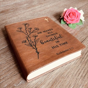 Biblia NIV personalizada para diario, Biblia NIV para diario, grabada a medida, Nueva Versión Internacional, regalos cristianos, regalos de bautismo, Biblia NIV para mujeres