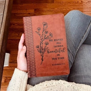 Personalized KJV Bible, Everyday Study Bible, Custom Bible Engraved King James Version, Christian Gifts, Baptism Gifts, KJV Bible Women Men